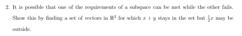2. It is possible that one of the requirements of