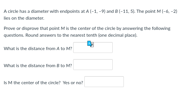 what is the distance a to m? what is the distance