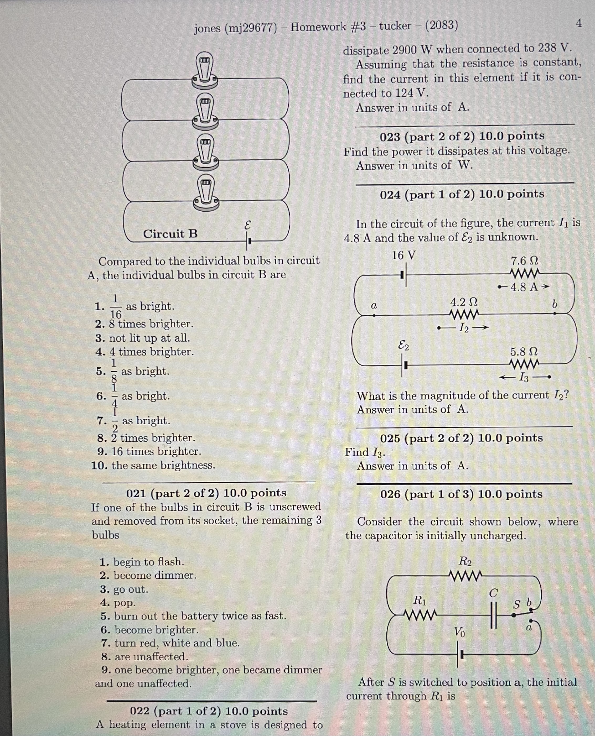 jones (mj29677) Homework #3 tucker (2083) Circuit