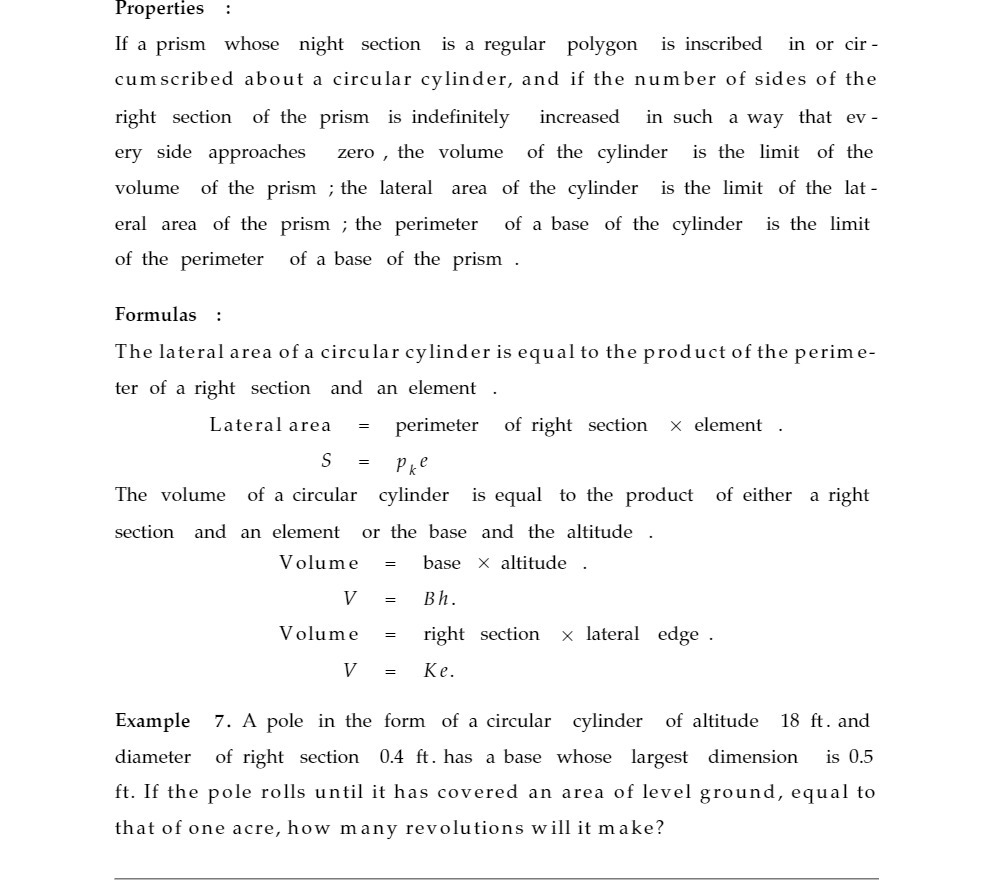 Properties If a prism whose night section is a