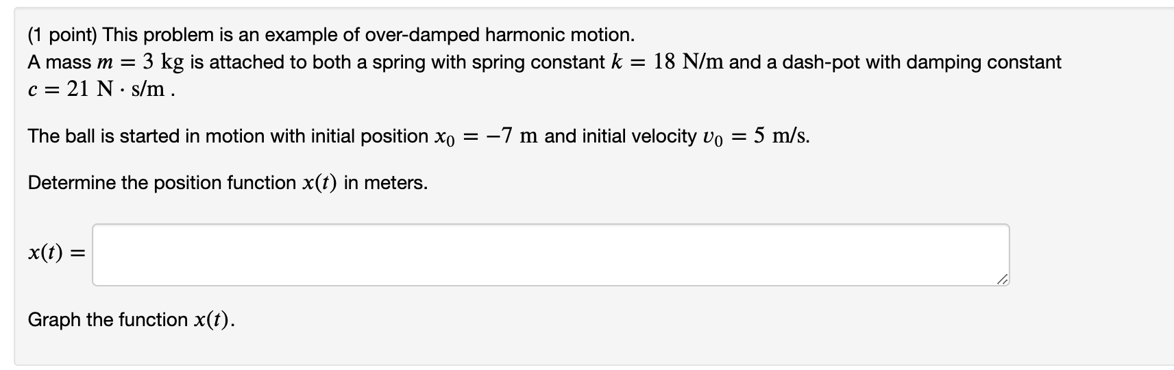 help and show work please (1 point) This problem