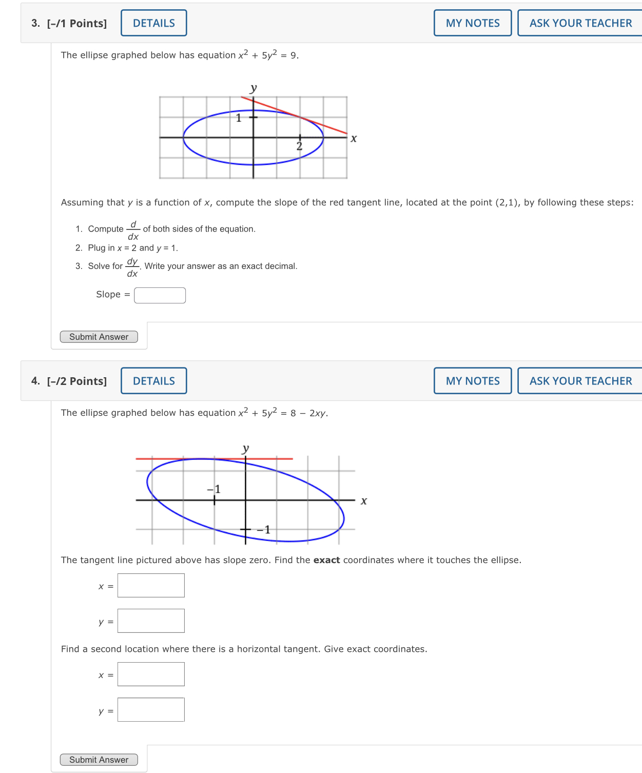 1. [-l2 Points] - - ASKYOURTEACHER Find the