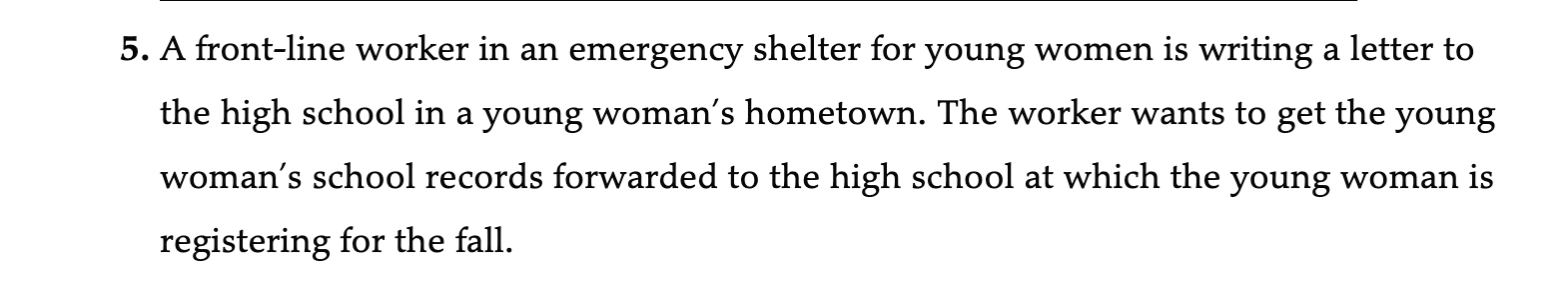 Assignment: Professional Letter Writing