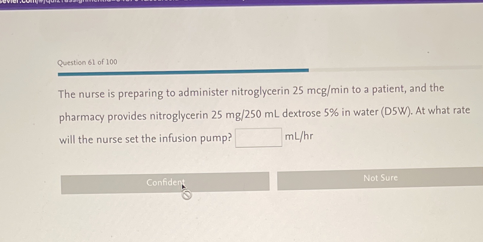 sevier. Question 61 of 100 The nurse is preparing