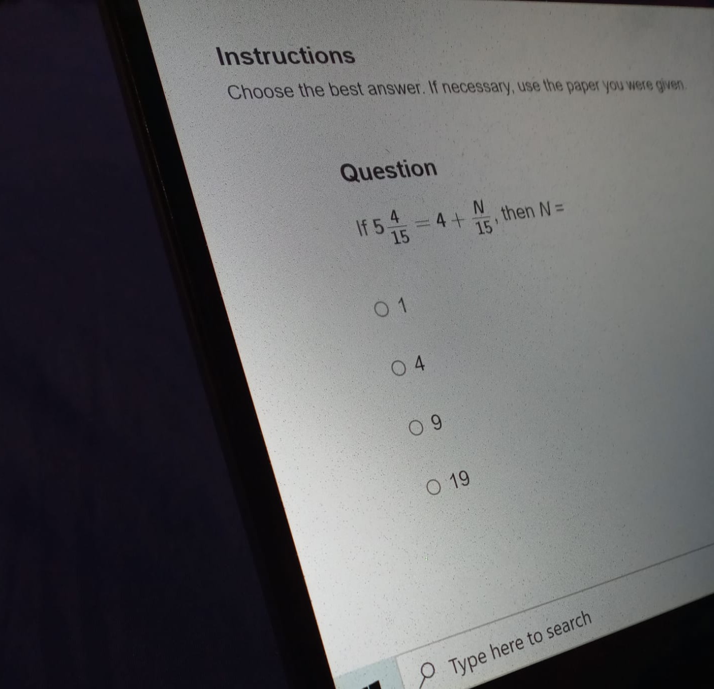 Instructions Choose the best answer, If