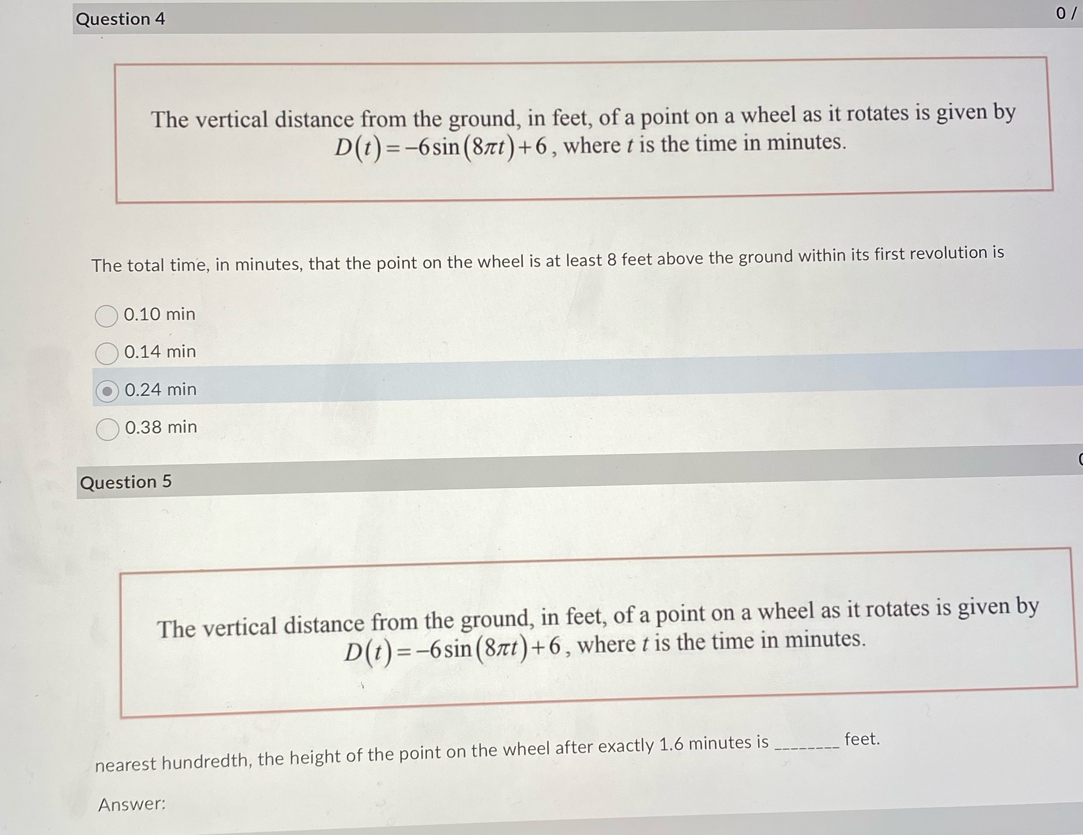 pleasee answer both ! Question 4 0 / The vertical