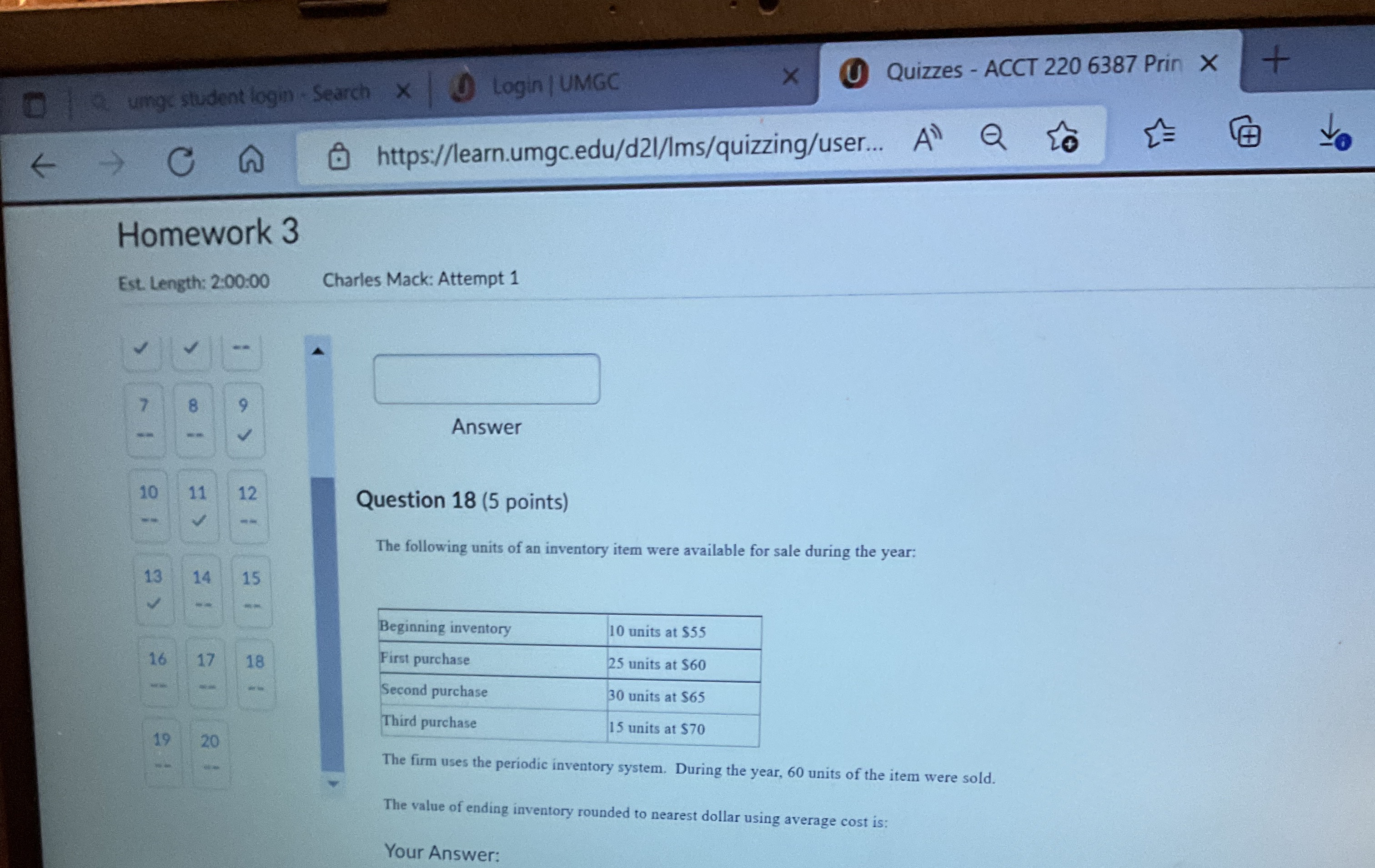 + X Quizzes - ACCT 220 6387 Prin X < uige student