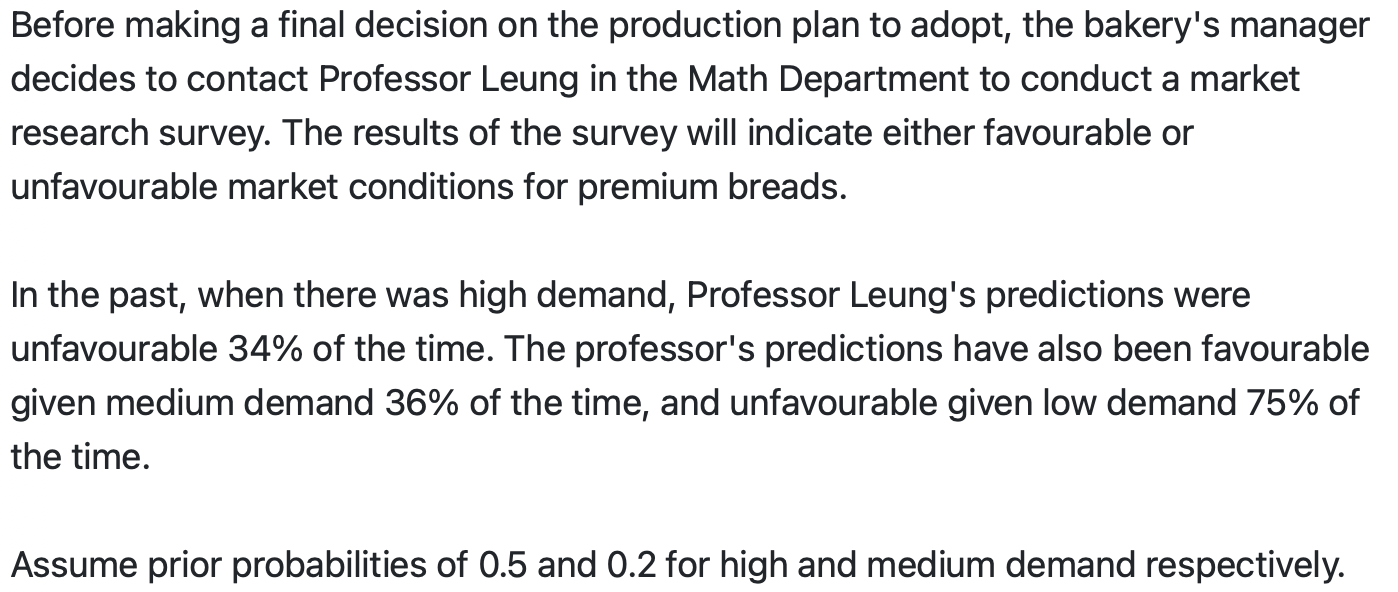 a. Calculate posterior (revised) probabilities