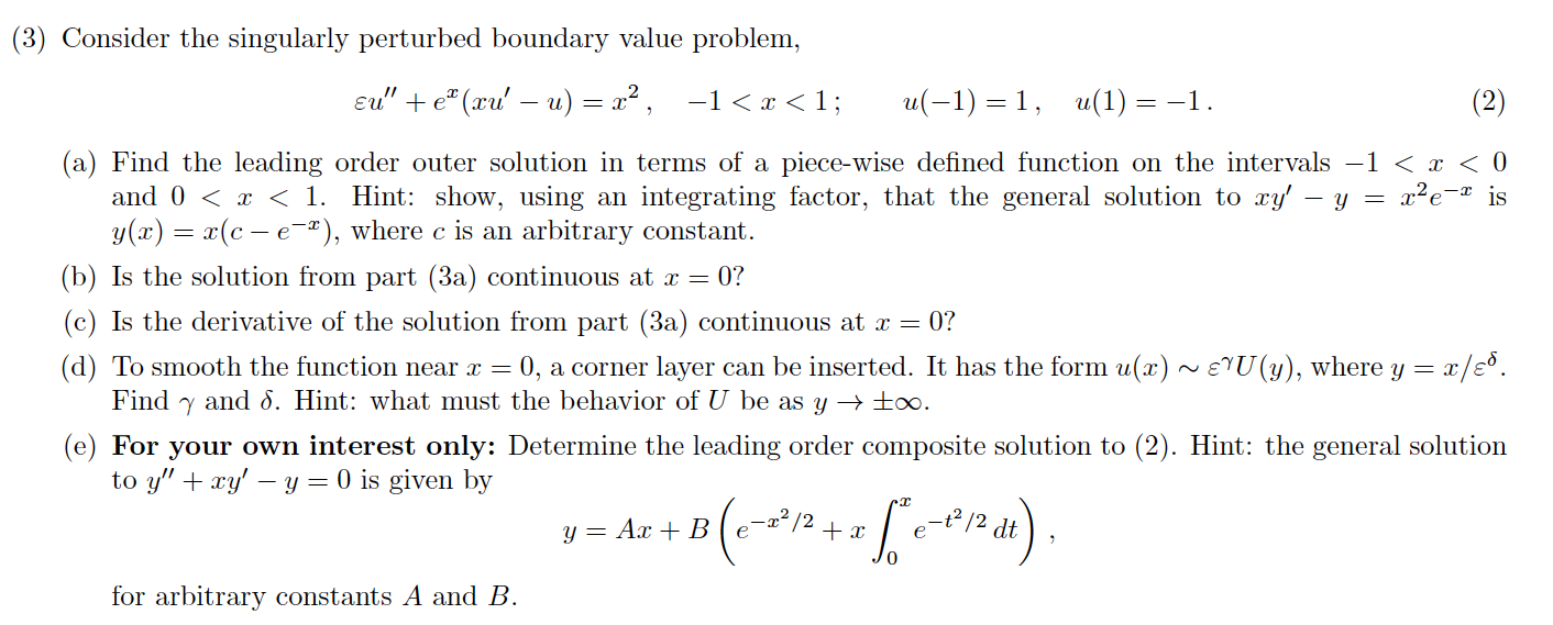 advanced maths (3) Consider the singularly