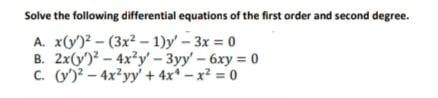 thankyouuuuuuu Solve the following differential