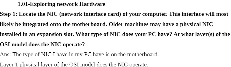 1.01-Exploring network Hardware Step 1: Locate