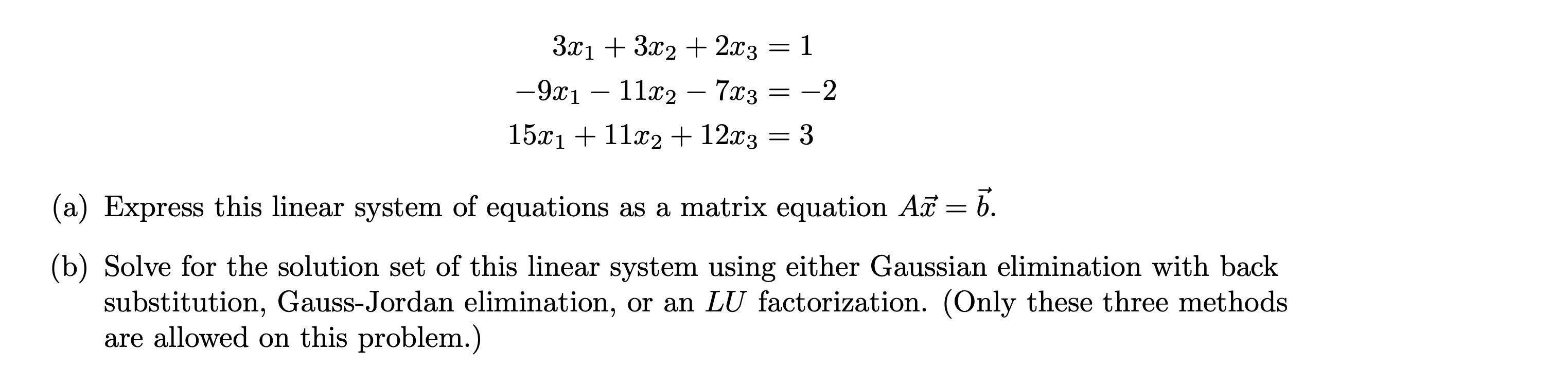 Please label each part as A and B and show your