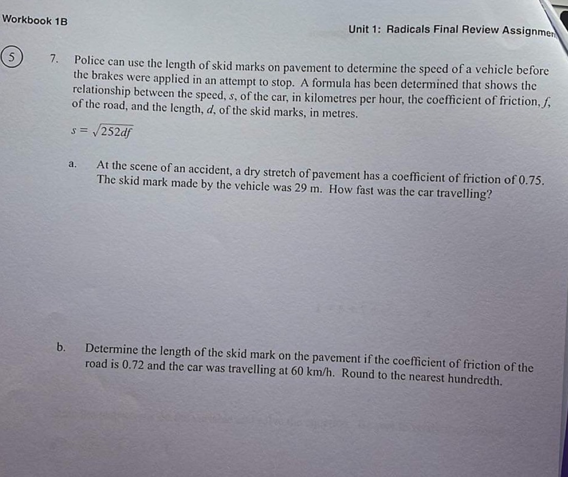 Kindly help pls Workbook 1B Unit 1: Radicals