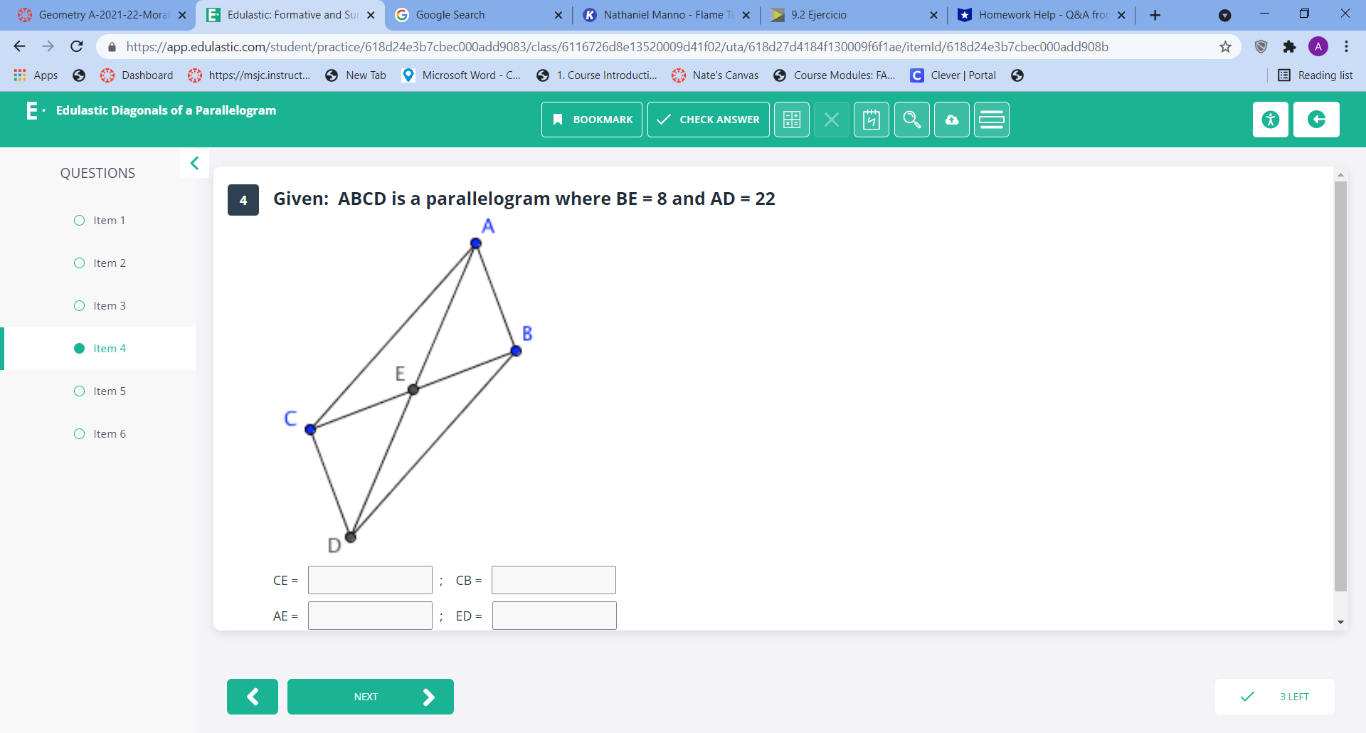 Geometry A-2021-22-Moral X E Edulastic: Formative