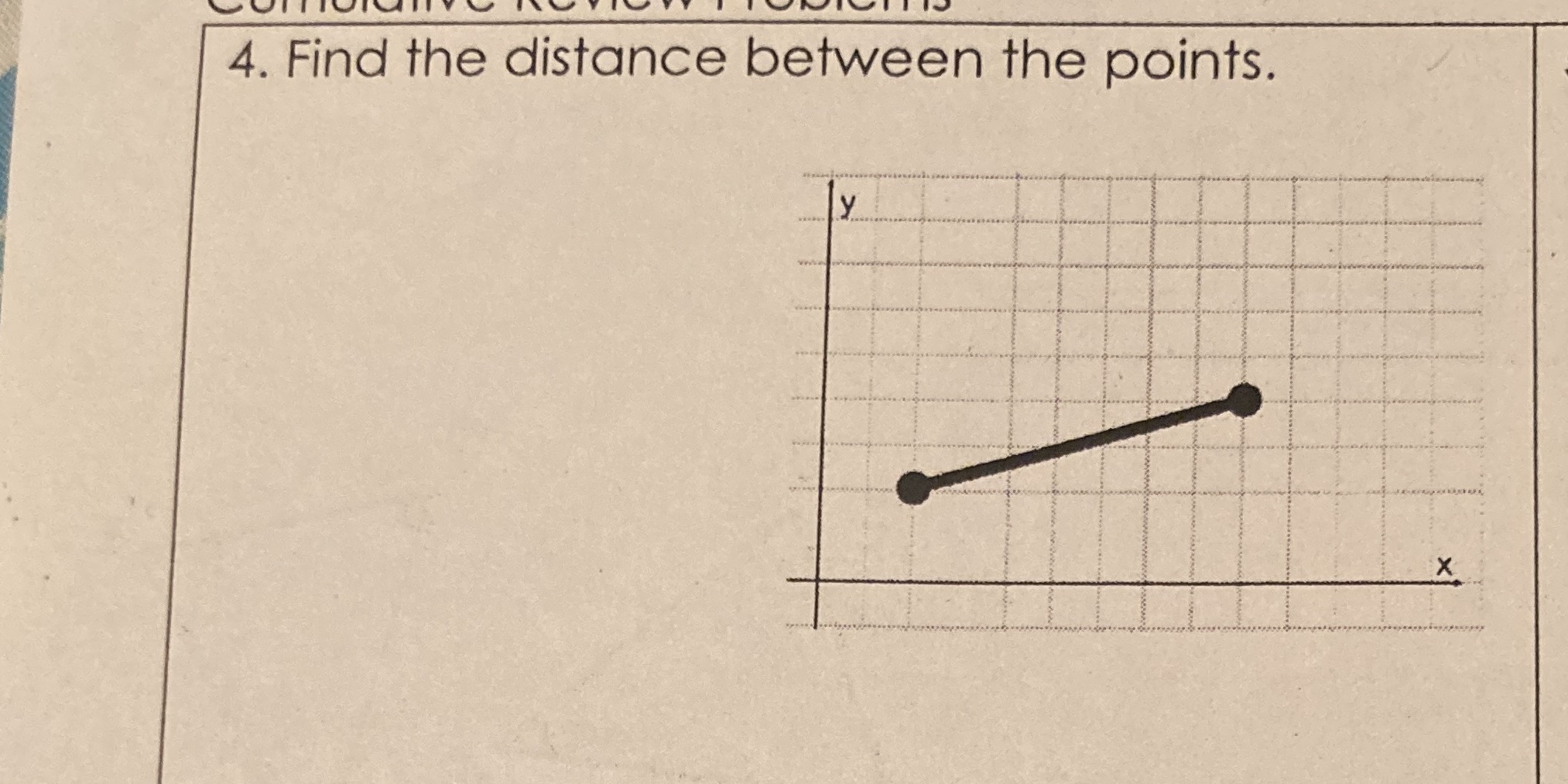 I need help 4. Find the distance between the