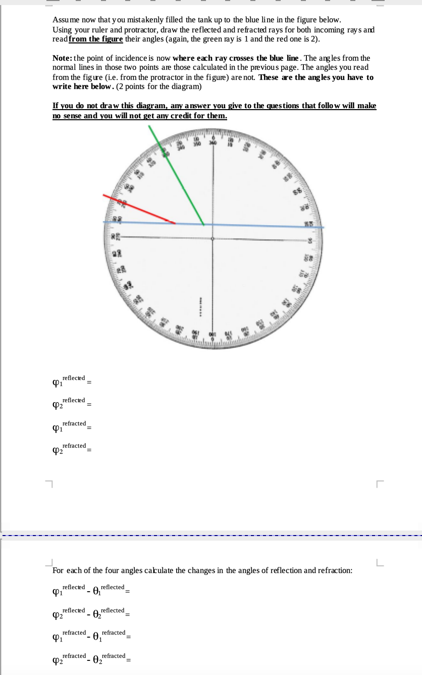 Assume now that you mistakenly filled the tank up