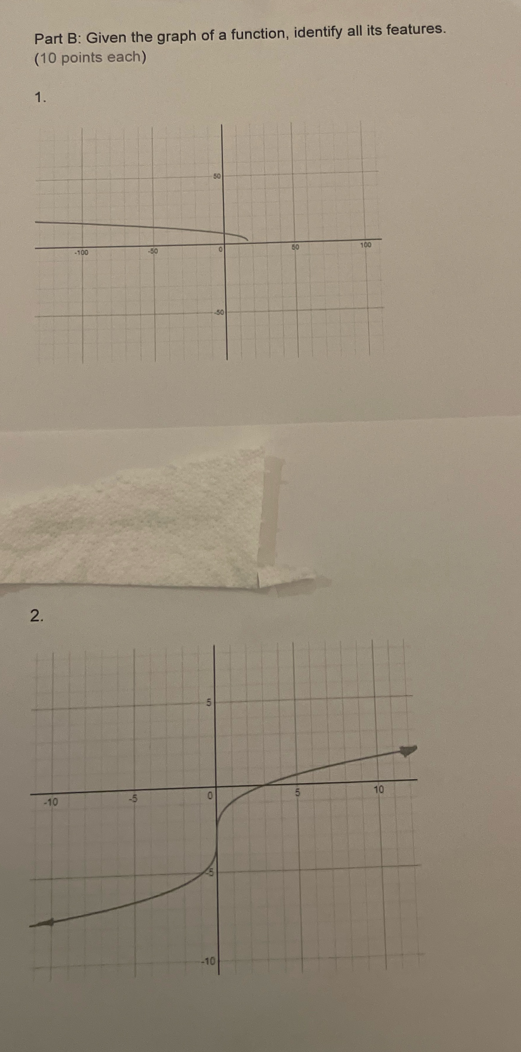 Kindly mention all the key features of graph 1