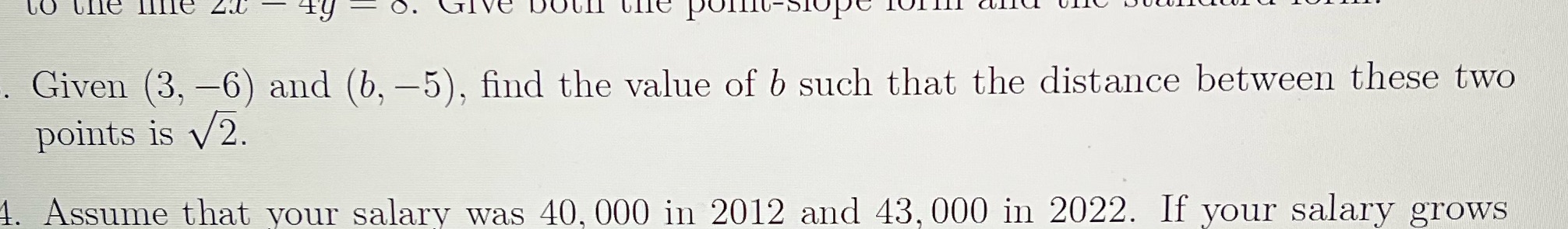 O. Give Down uIle POLLIV-STOP Given (3, -6) and