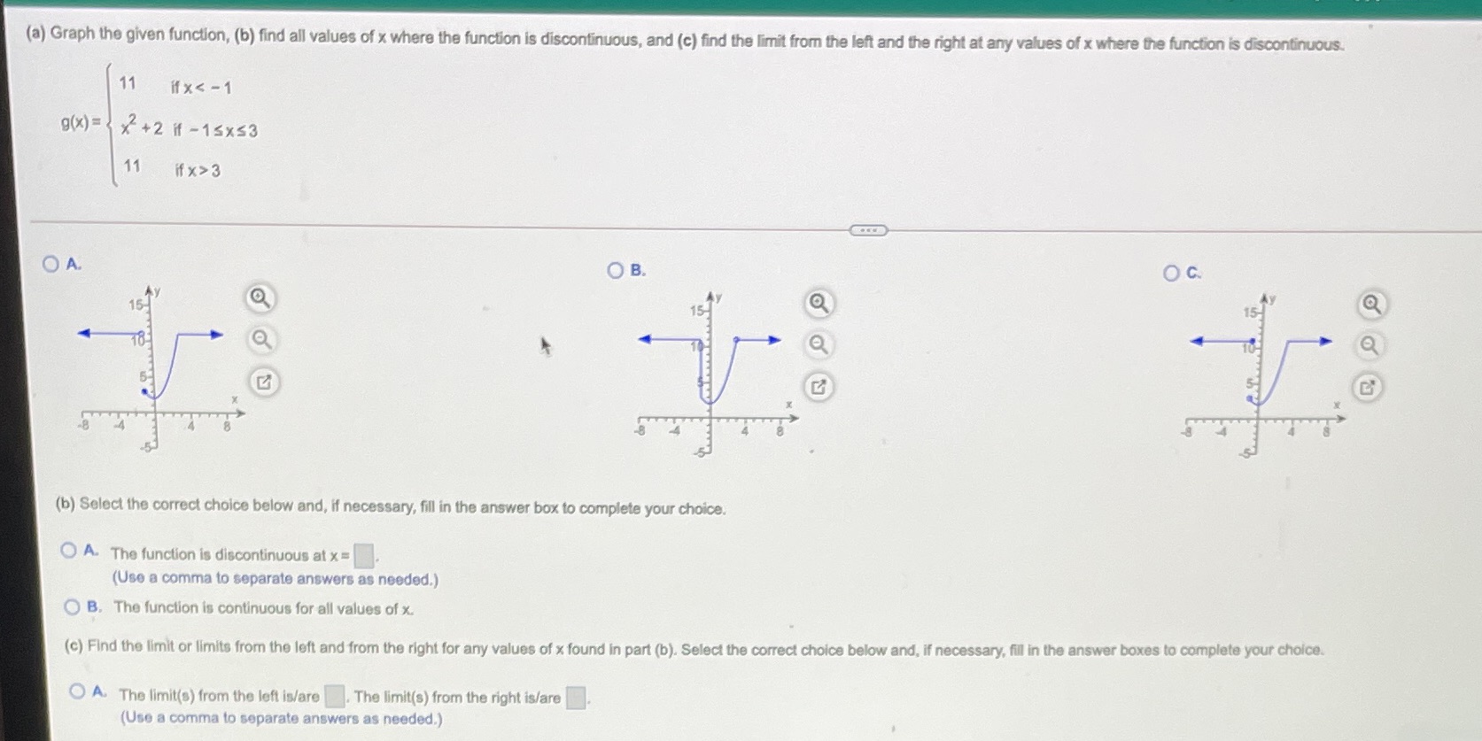 (a) Graph the given function, (b) find all values