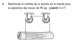 4. Determine el modulo de la tension en la cuerda
