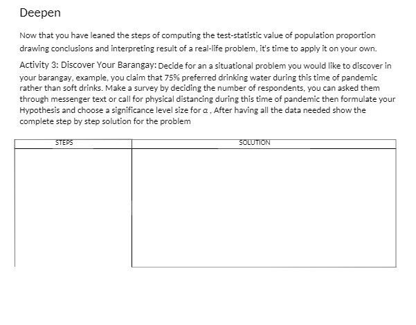 Deepen Now that you have leaned the steps of