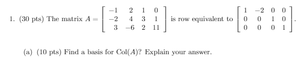 Intro to linear algrbra, question 3 no need for