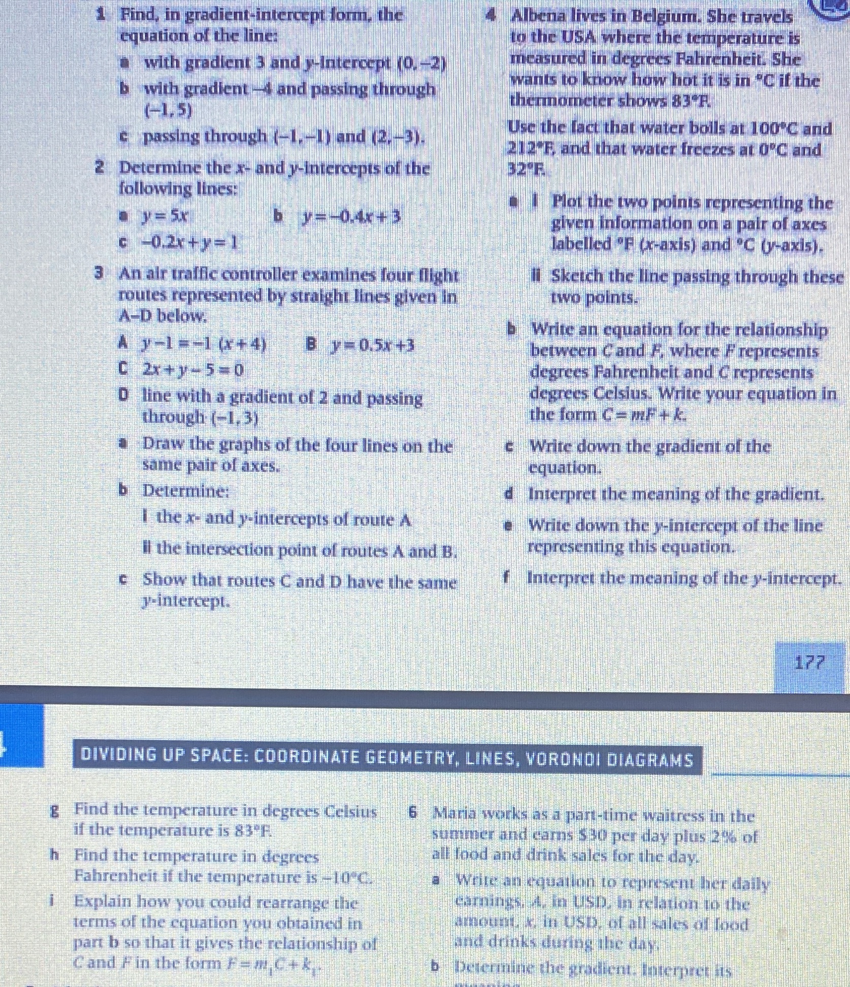 Please answer problem #s 1abc, 2abc, and