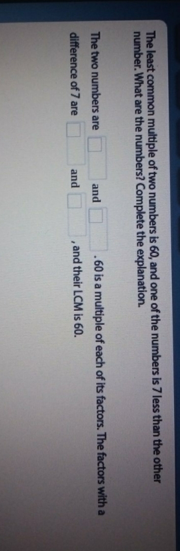 I don't understand it The least common multiple