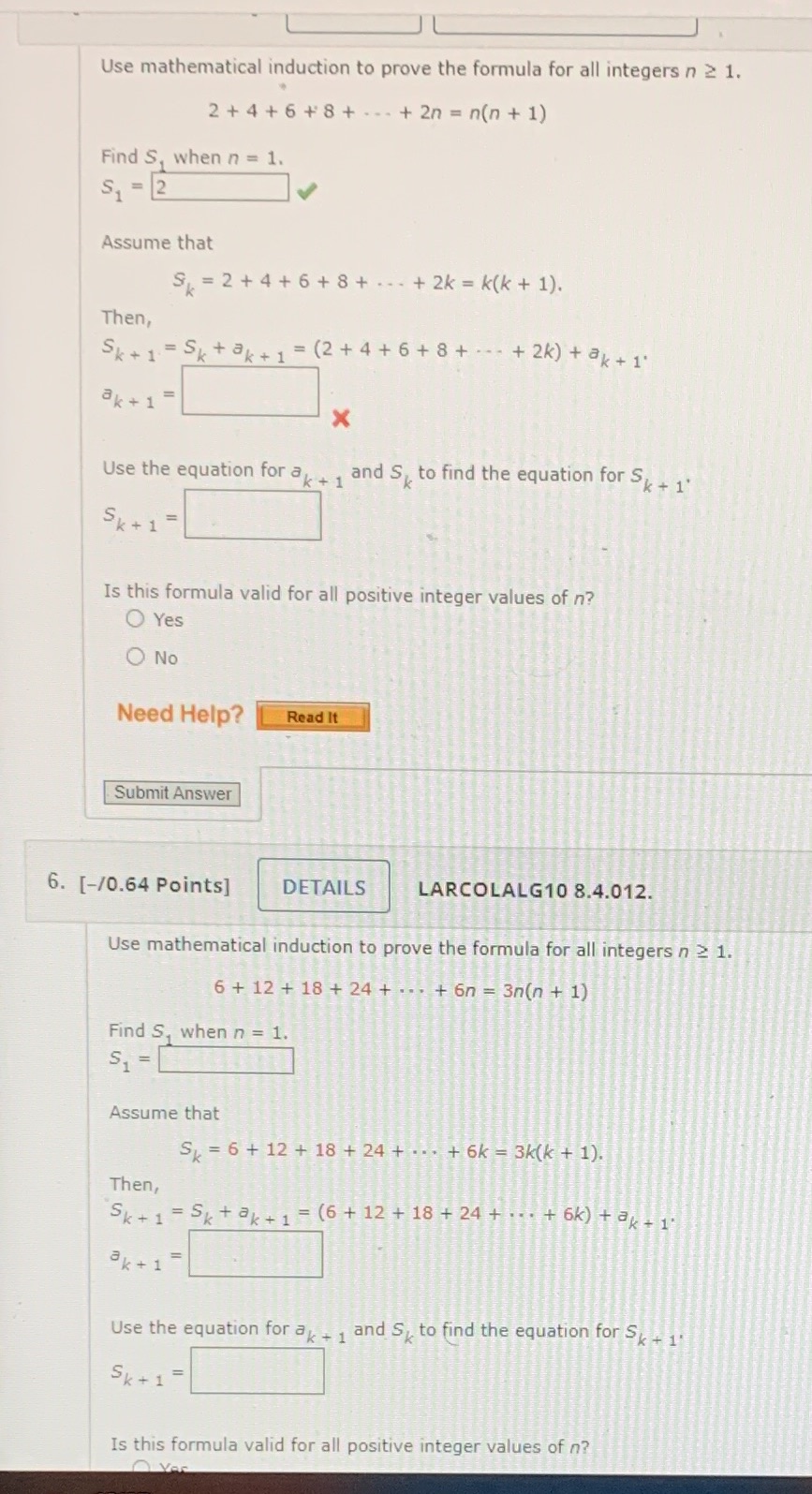 Use mathematical induction to prove the formula