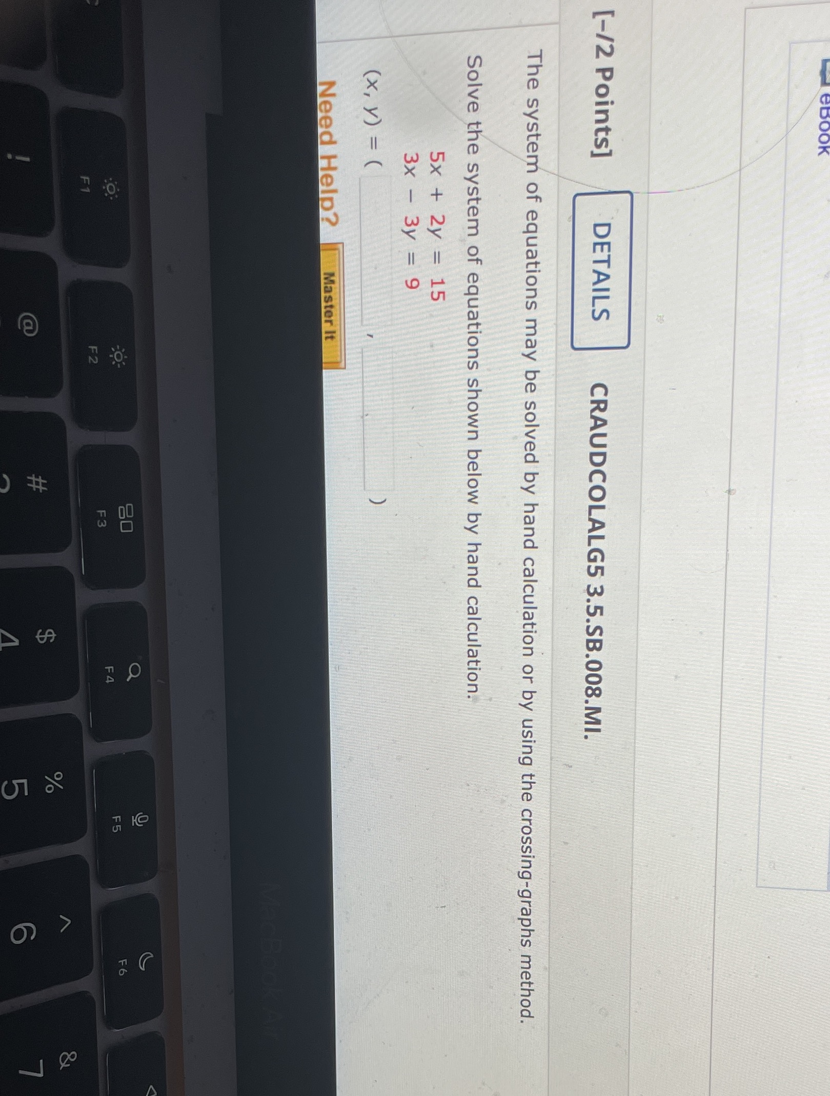 [-/2 Points] DETAILS CRAUDCOLALG5 3.5.SB.008.MI.