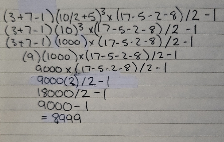 The problem is on the top line. Have I done this