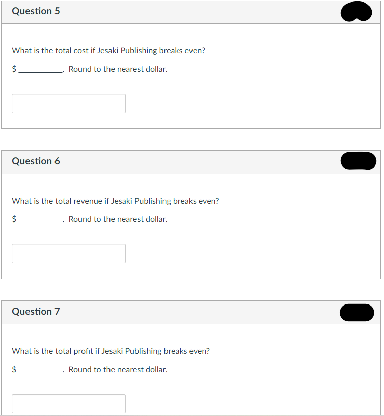 Question 5 What is the total cost it Jesaki