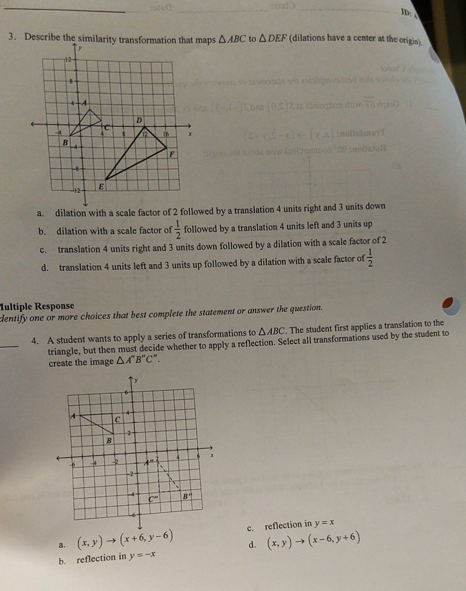 3 & 4 please answer ID: A 3. Describe the