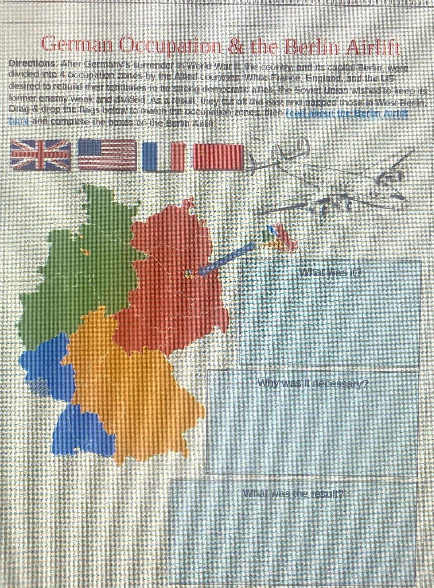 German Occupation & the Berlin Airlift