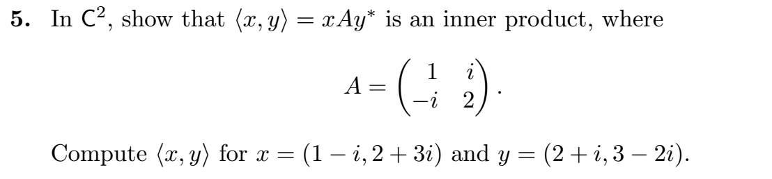 5. In C2, Show that (my) 2 scAy'\