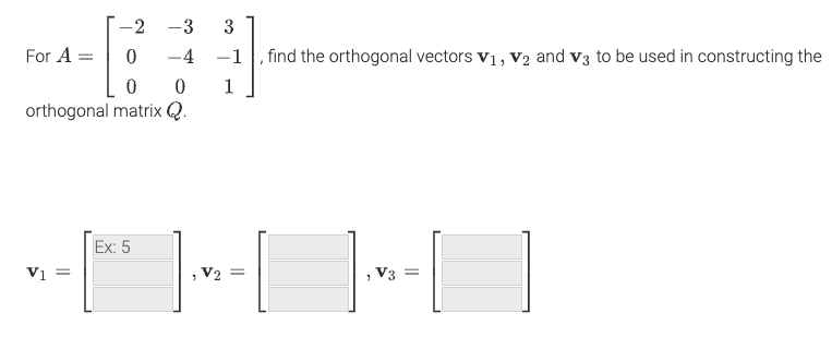 I'm a little lost 2 Co 3 For A = 0 -4 -1 , find