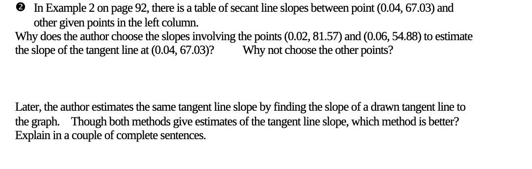 9 In Example 2 on page 92, there is a table of