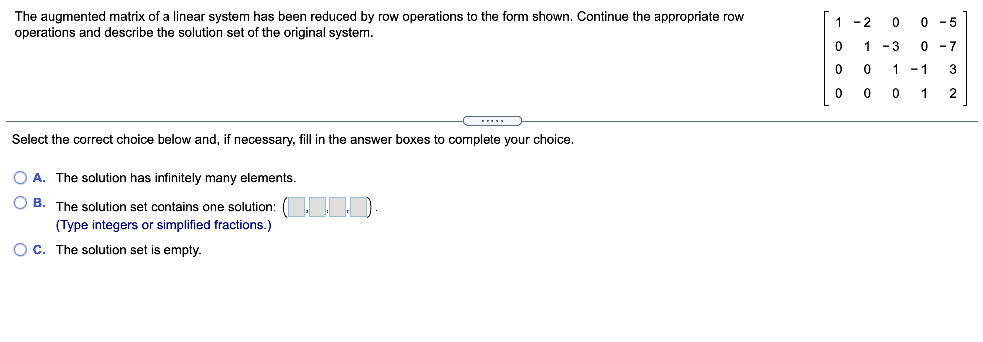PLEASE HELP ME! Consider the accompanying matrix