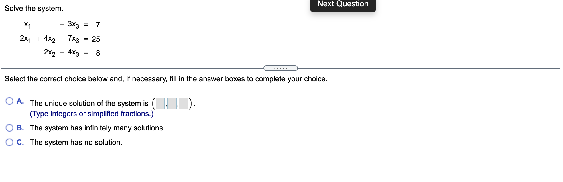 PLEASE HELP ME! Consider the accompanying matrix
