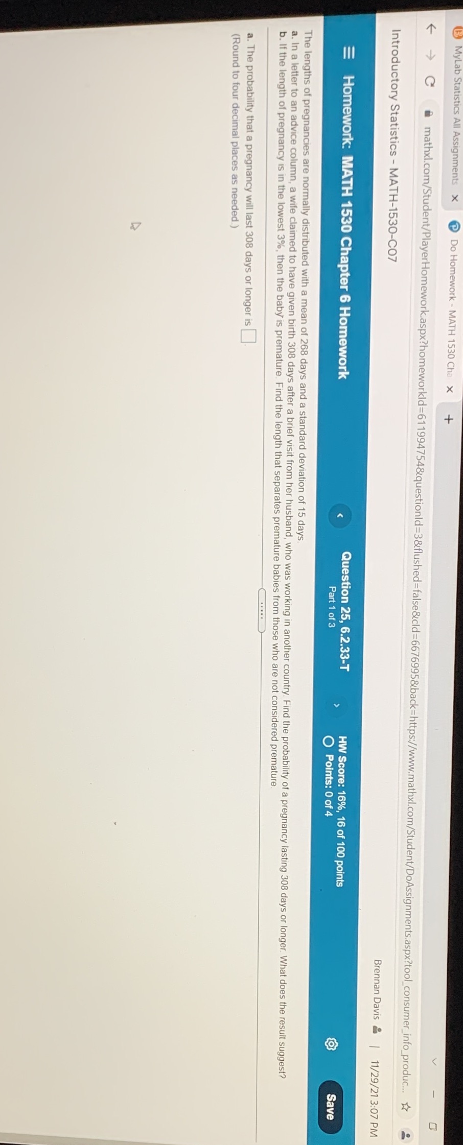 I Assignments X Do Homework - MATH 1530 Cha X +