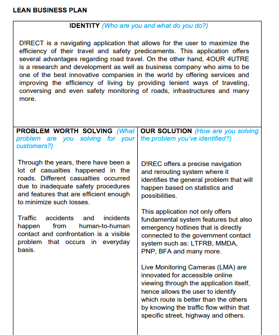 Help me answer the Business Model Canvas. I will