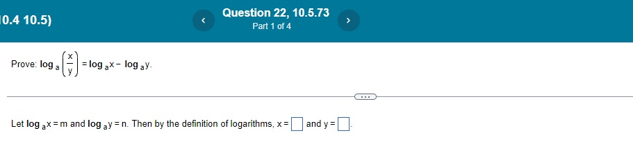 10.4 10.5) < Question 21, 10.5.59 Solve the