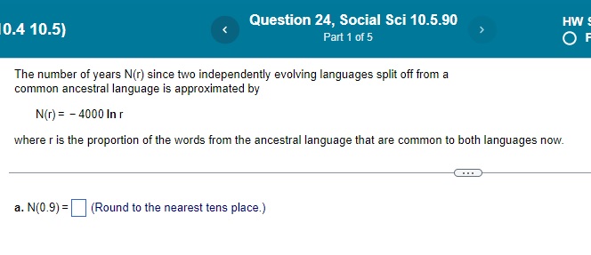 10.4 10.5) < Question 21, 10.5.59 Solve the