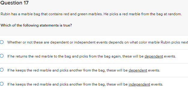 Question 15 Carl throws a single die twice in a
