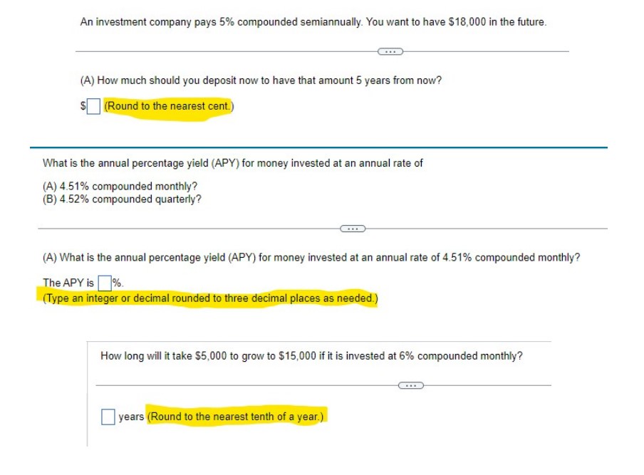 An investment company pays 5% compounded