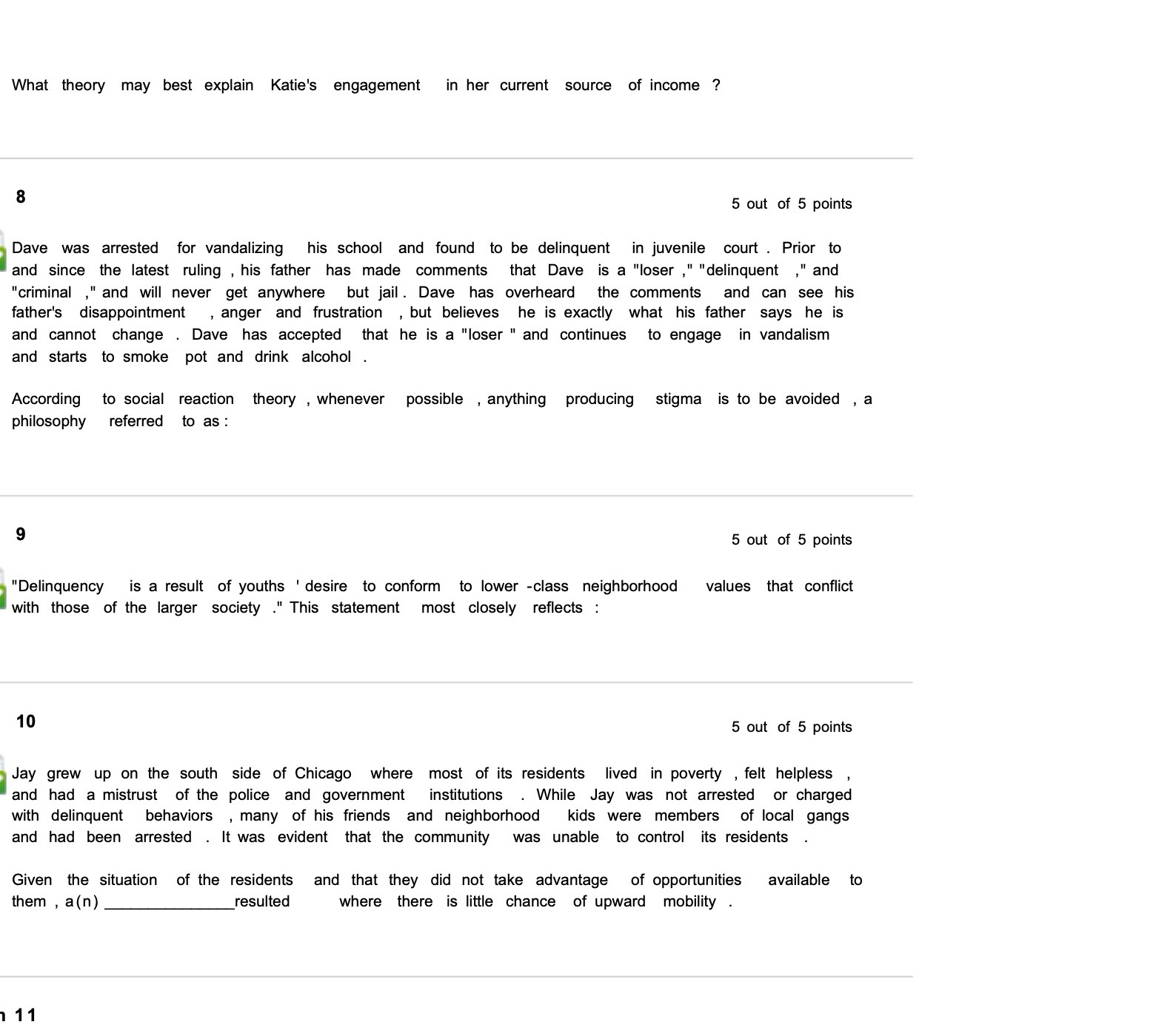 What theory may best explain Katie's