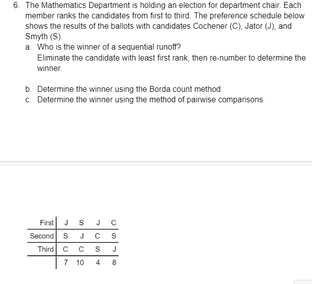 s. The Mathematics Department is holding an