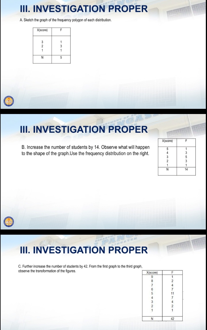 Investigation I. MATHEMATICAL SITUATION When