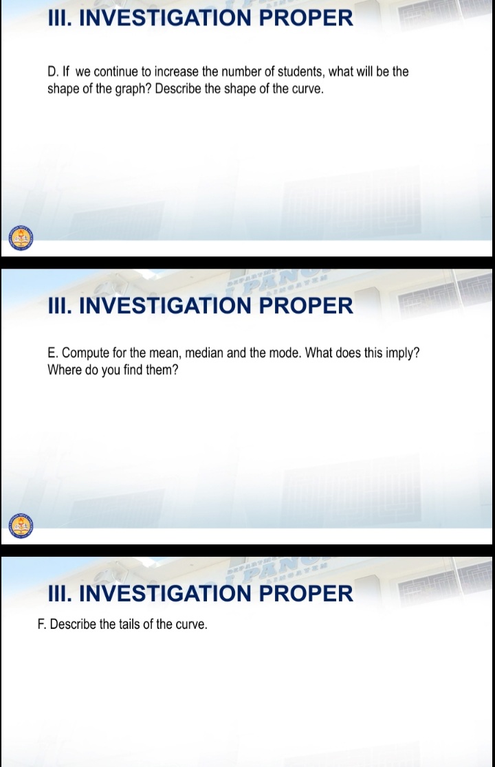 Investigation I. MATHEMATICAL SITUATION When