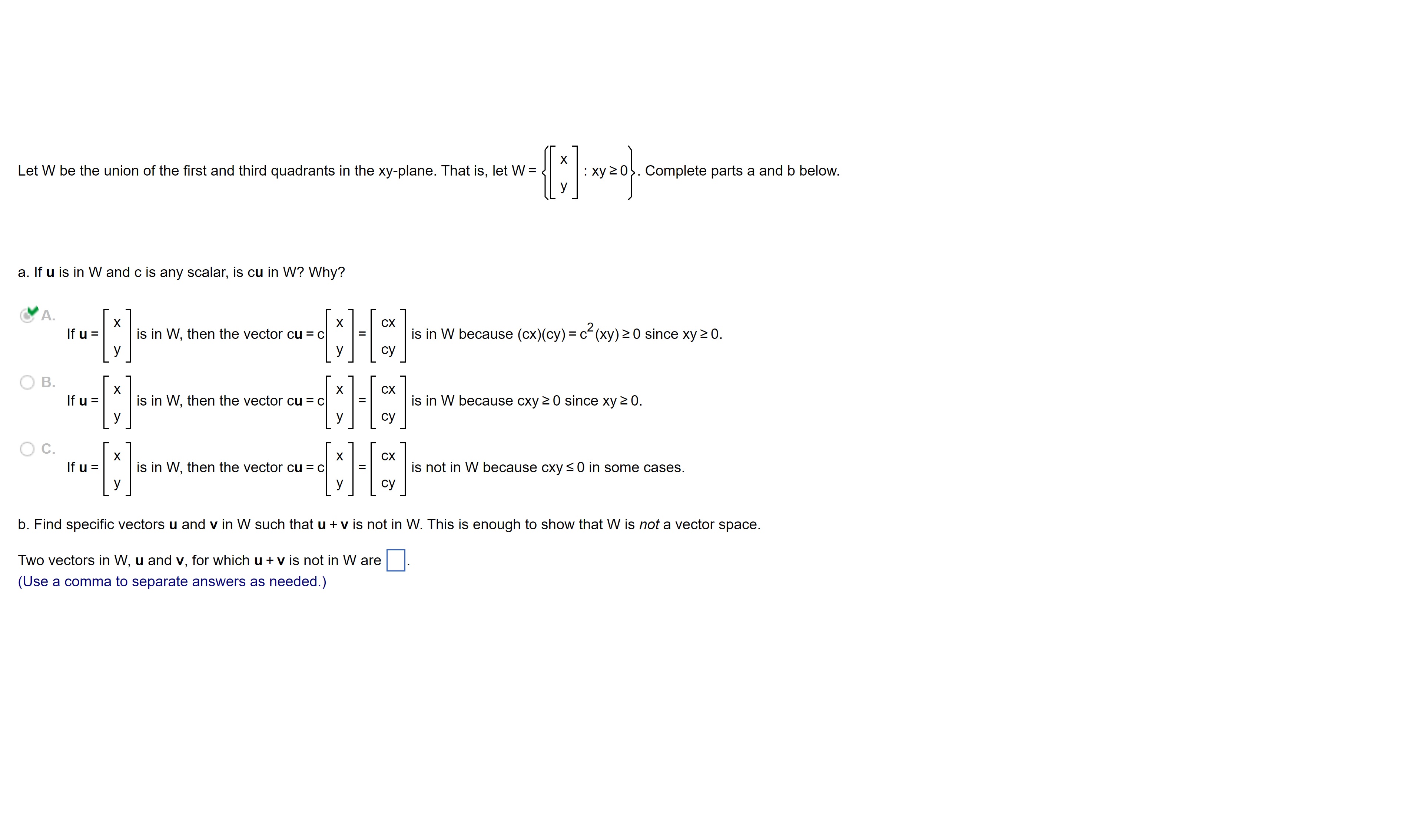 I need help with part B. I do not understand how